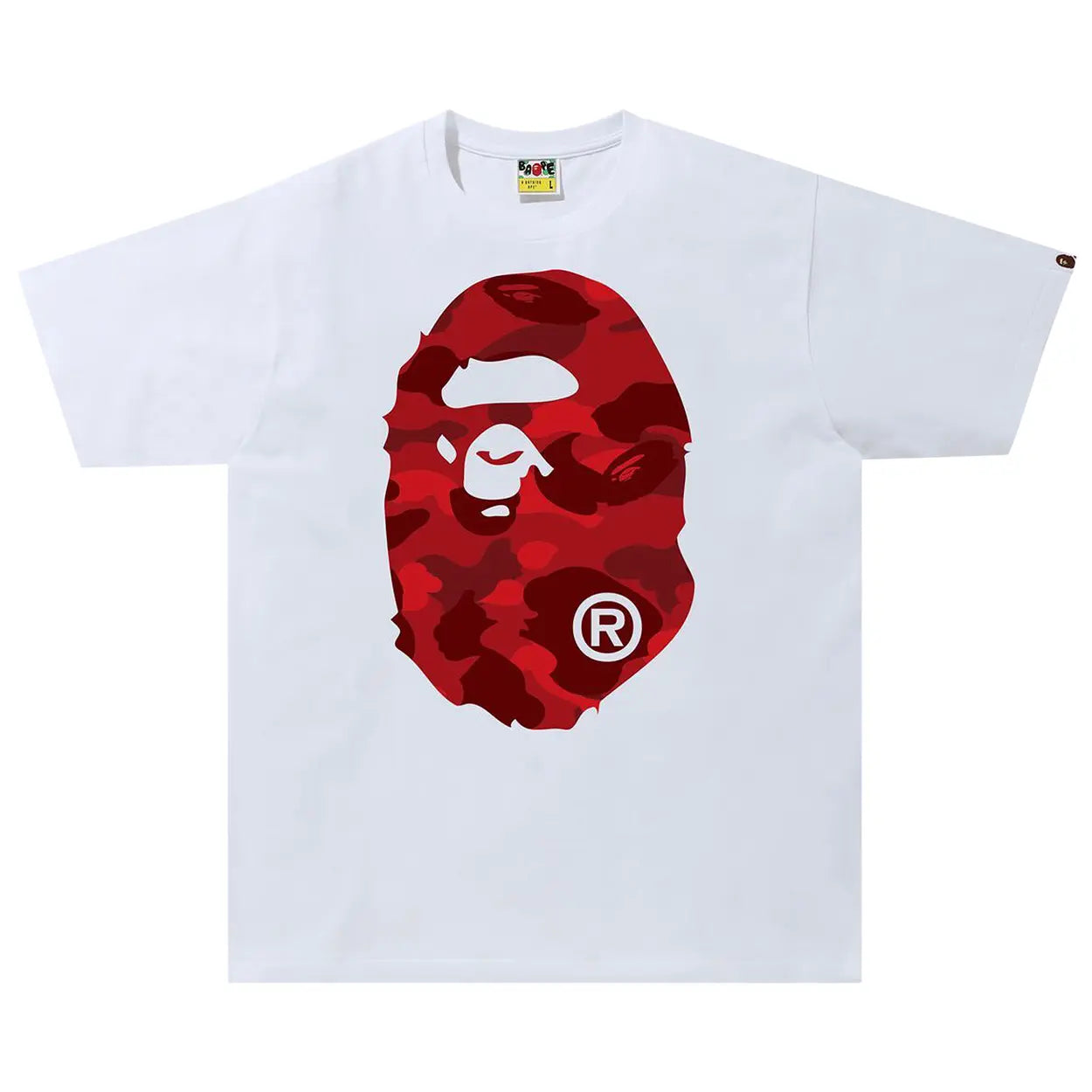 BAPEColorCamoBigApeHeadTee_White_Red