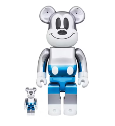 Bearbrick x Disney Fragmentdesign Mickey Mouse 100% & 400% Set