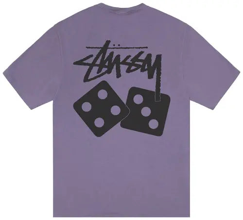 Stussy Dice Tee Pigment Dyed 'Grape'