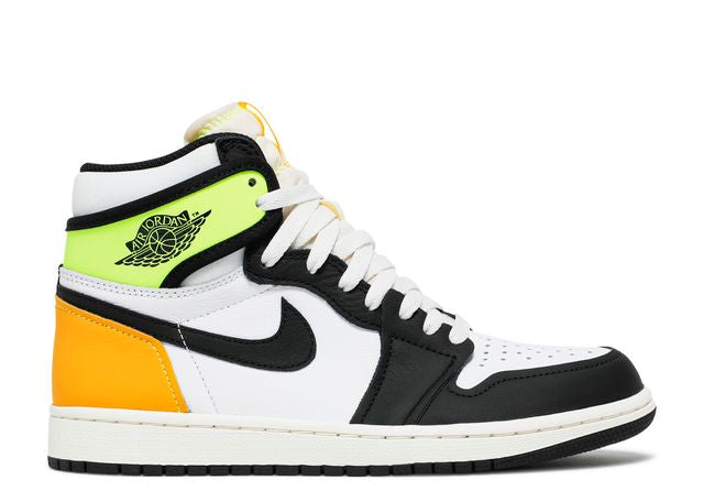Jordan 1 Retro High White Black Volt University Gold