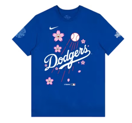 Nike x Takashi Murakami x MLB World Tour Tokyo Series 2025 Dodgers Script S/S Tee at Icy Society SLC
