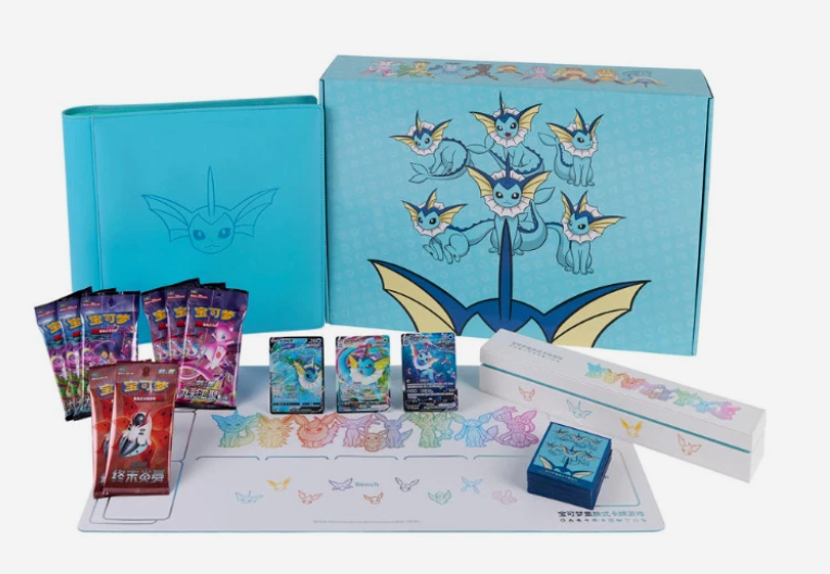 Pokemon TCG 2024 Eevee GX Gift Box Vaporeon Box Exclusive (Chinese version)