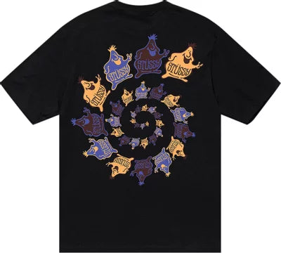 Stussy Mr. Blob Spiral Tee Black