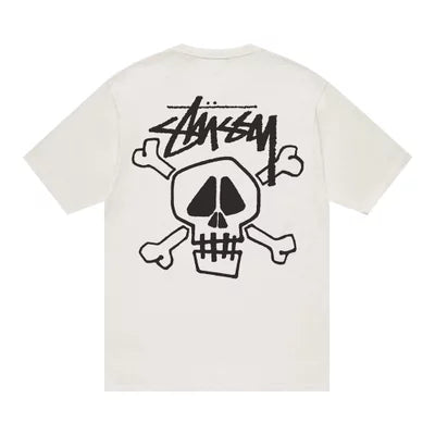 Stussy Skull & Bones Pigment Dyed Tee Natural