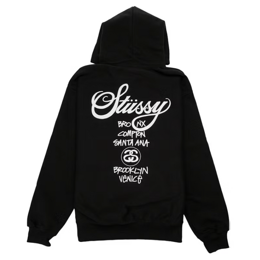 StussyWorldTourHoodieBlackIcySocietySLC