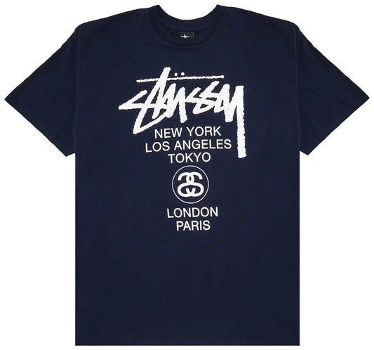 Stussy World Tour Tee 'Navy'