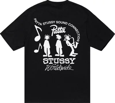 Stussy x Patta Sound Connection Tee Black