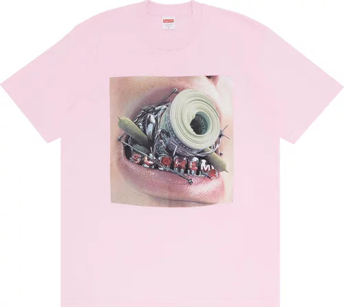 Supreme Braces Tee Light Pink