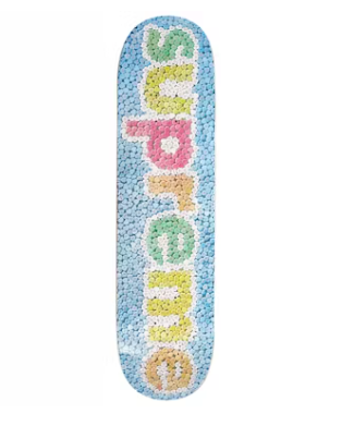 Supreme Candy Hearts Skateboard Deck Blue