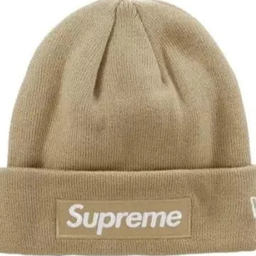 Supreme New Era Box Logo Beanie (FW23) Dark Sand