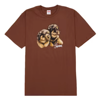 Supreme Puppies Tee Brown