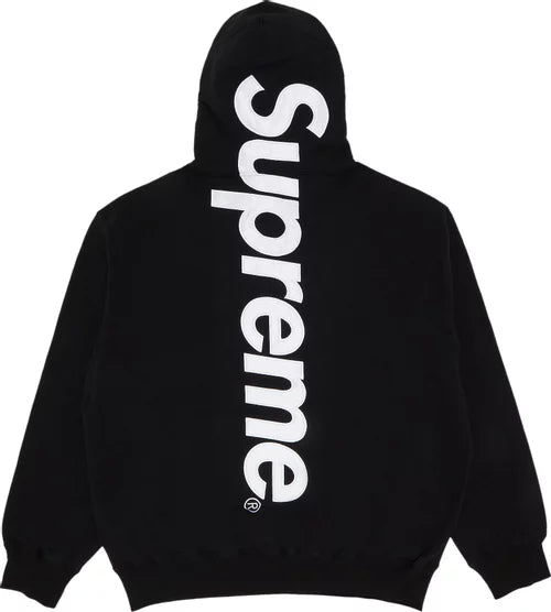 Supreme Satin Applique Hooded Sweatshirt (FW24) Black