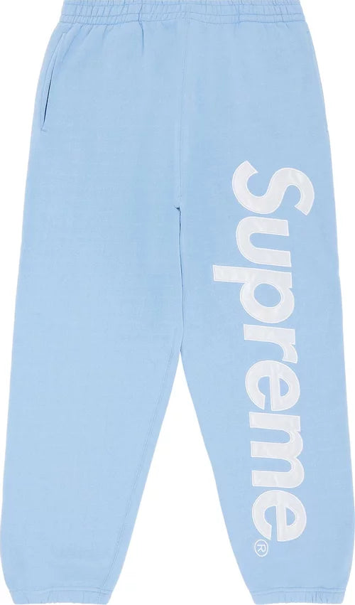 Supreme Satin Applique Sweatpant (FW24) Light Blue