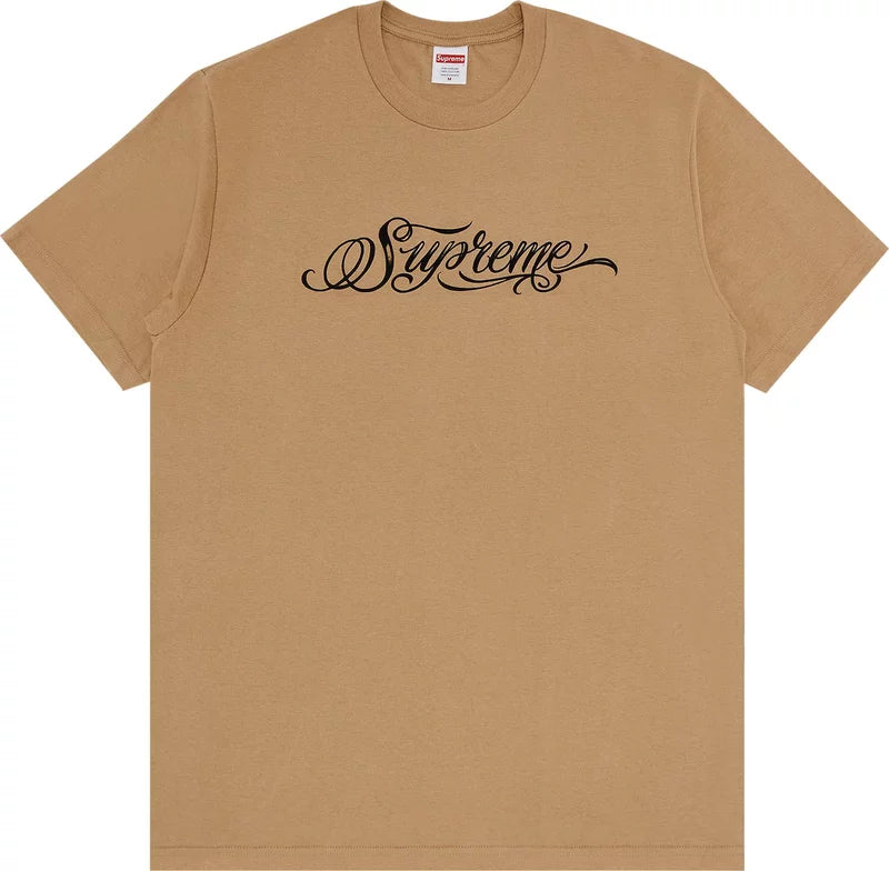 Supreme Script Tee Khaki