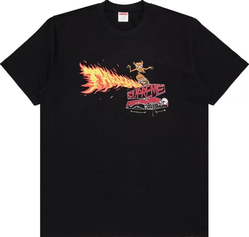 Supreme Thrasher Back Tail Tee Black