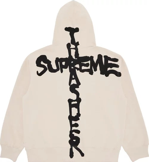 Supreme Thrasher Zip Up Hooded Sweatshirt Stone