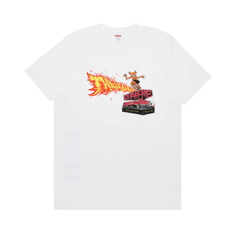 Supreme Thrasher Back Tail Tee White Icy Society SLC