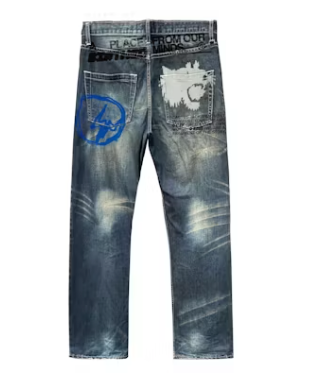 Travis Scott Cactus Jack For Fragment From Our Minds Denim Pant Washed Blue