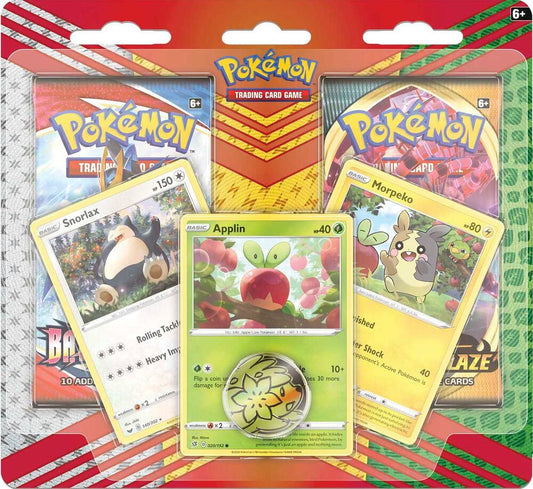 Pokemon 2 Pack Blister [Snorlax, Morpeko & Applin Cards]