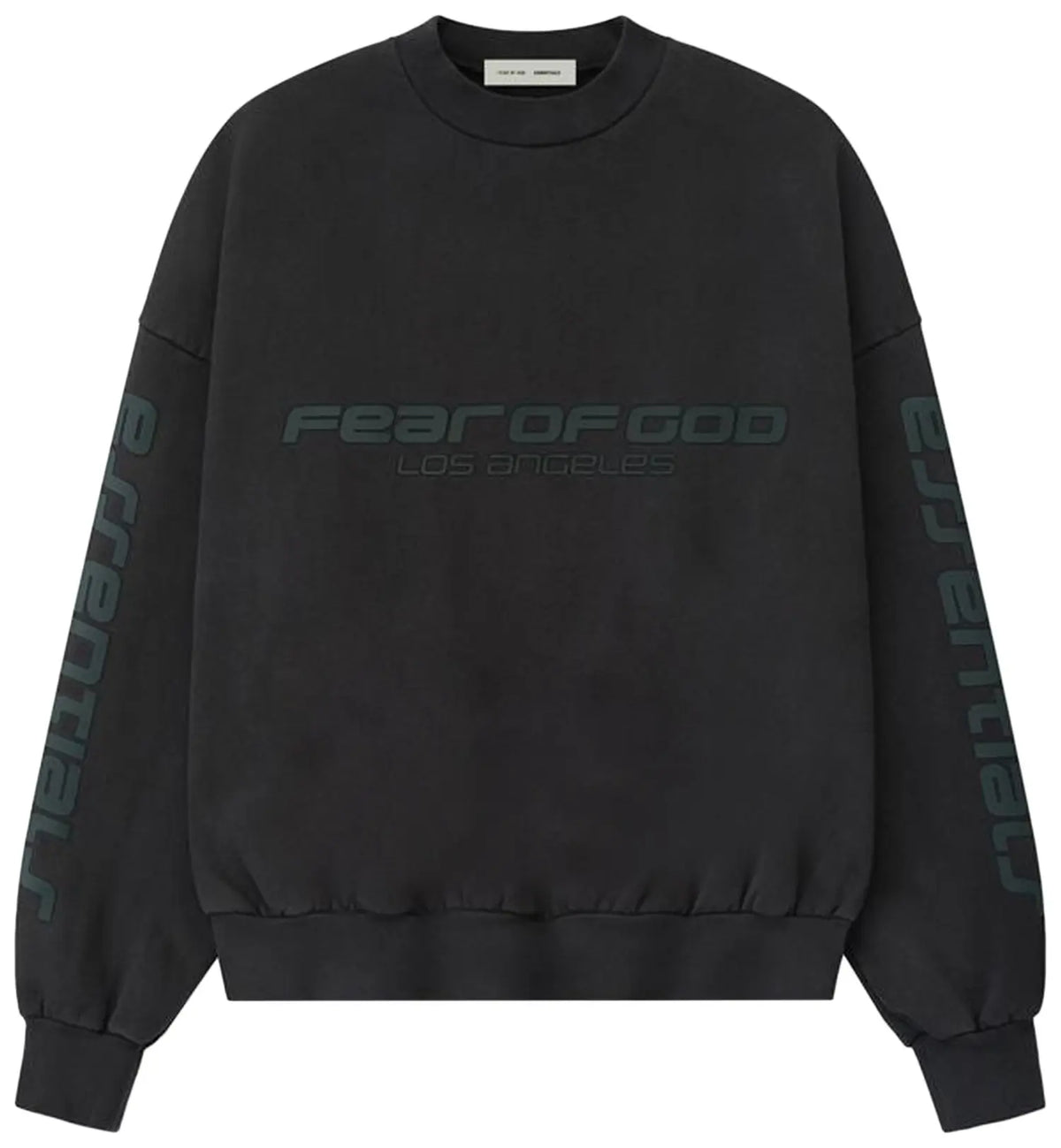 Fear of God Essentials Los Angeles Heavy Fleece Cropped Sweatshirt Black