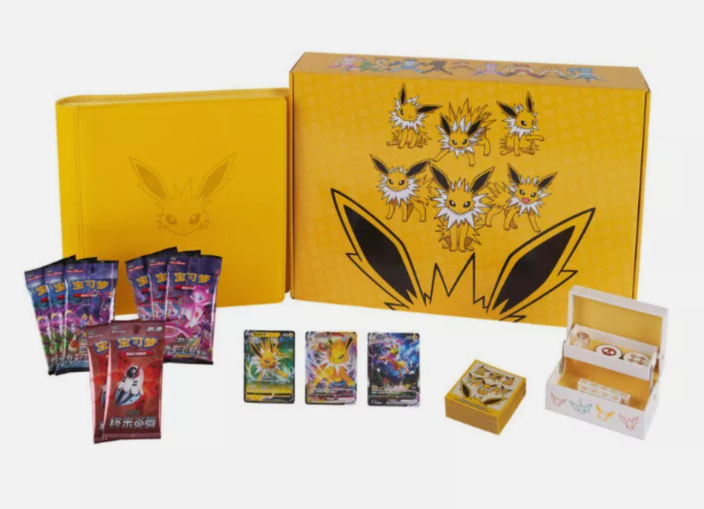 Pokemon TCG S-Chinese 2024 Eevee GX Gift Box Jolteon Box Exclusive