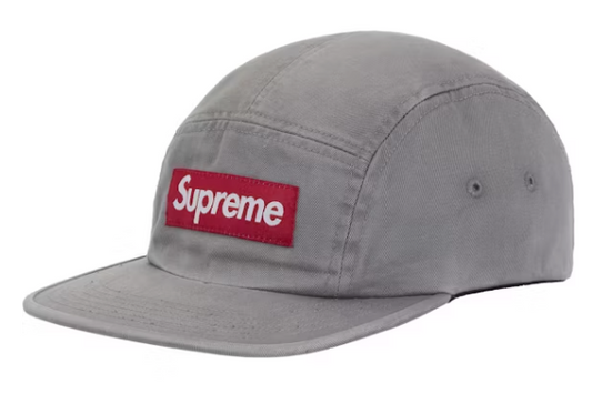 Supreme Washed Chino Twill Camp Cap Grey