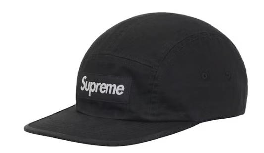 Supreme Washed Chino Twill Camp Cap Black