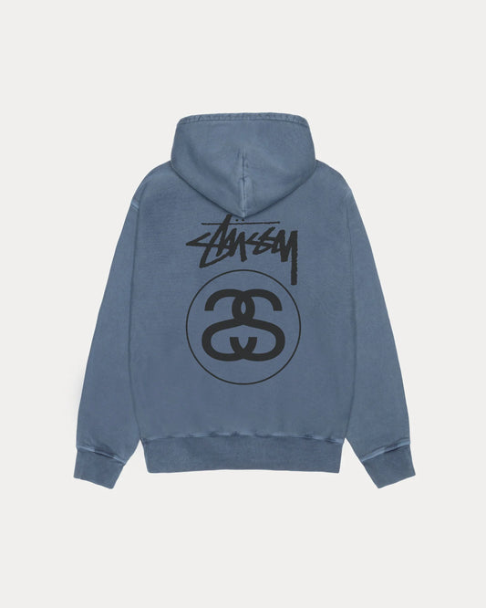 Stussy Stock Link Hoodie Pigment Dyed Blue