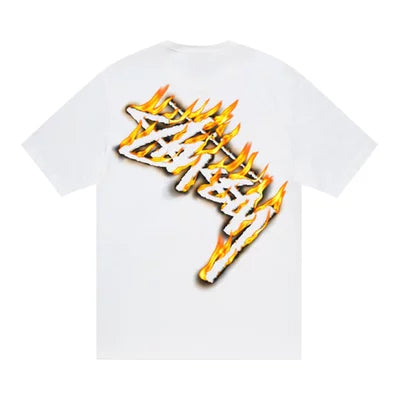 Stussy Burning Stock Tee White