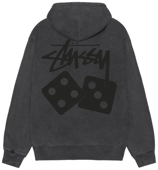 Stussy Dice Hoodie Pigment Dyed 'Black'