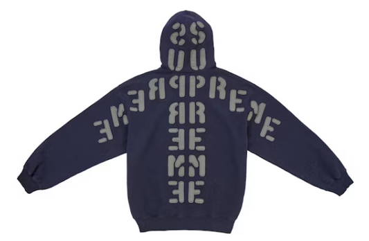 Supreme Mirrored Applique Hooded Sweatshirt Navy