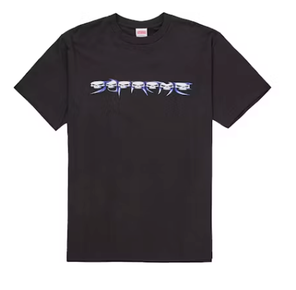 Supreme Skulls Spellout Tee Black