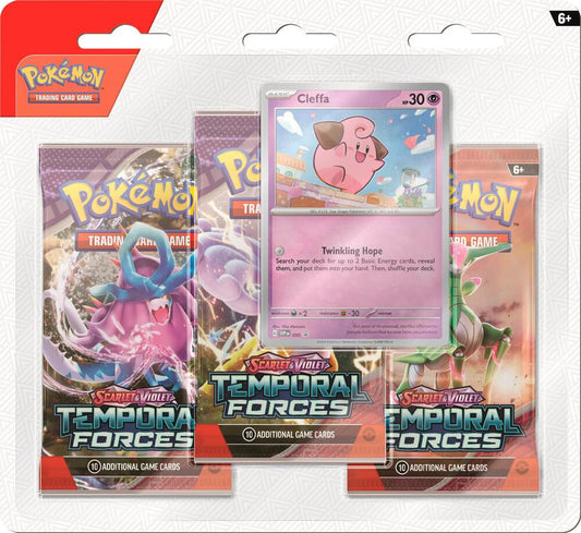 Pokemon Temporal Forces 3 Pack Blister [Cleffa] - SV05: Temporal Forces (TEF)